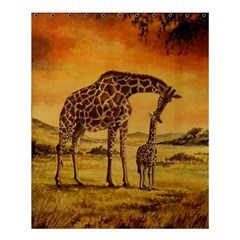 Giraffe Mother & Baby Shower Curtain 60  X 72  (medium)  by ArtByThree