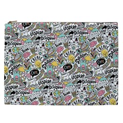 Communication Web Seamless Pattern Cosmetic Bag (xxl)  by kostolom3000shop