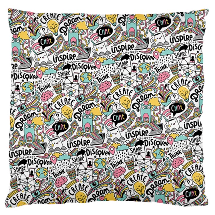 Communication Web Seamless Pattern Standard Flano Cushion Case (One Side)