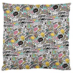 Communication Web Seamless Pattern Large Flano Cushion Case (one Side) by kostolom3000shop