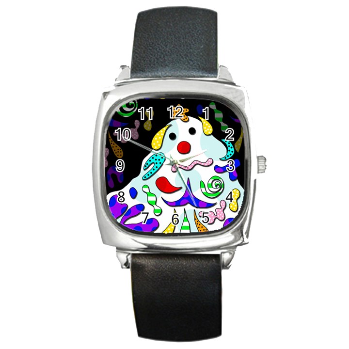 Candy man` Square Metal Watch