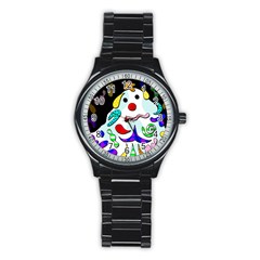 Candy Man` Stainless Steel Round Watch by Valentinaart