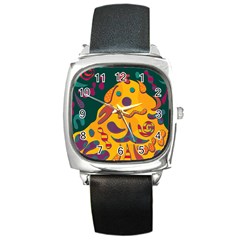 Candy Man 2 Square Metal Watch by Valentinaart