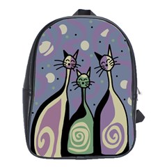 Cats School Bags(large)  by Valentinaart