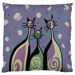 Cats Standard Flano Cushion Case (one Side) by Valentinaart