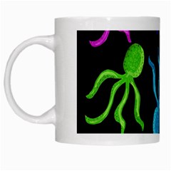 Colorful octopuses pattern White Mugs