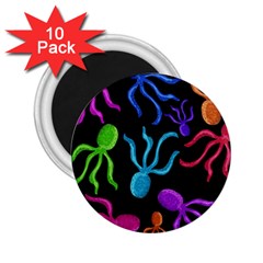 Colorful octopuses pattern 2.25  Magnets (10 pack) 