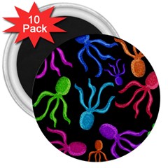 Colorful Octopuses Pattern 3  Magnets (10 Pack)  by Valentinaart