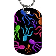 Colorful octopuses pattern Dog Tag (One Side)