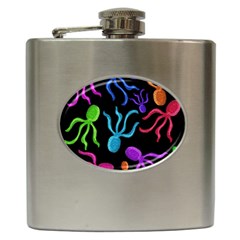 Colorful octopuses pattern Hip Flask (6 oz)