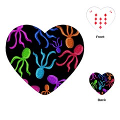 Colorful octopuses pattern Playing Cards (Heart) 