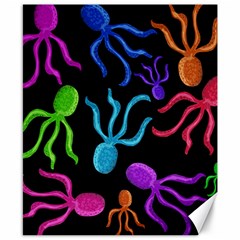 Colorful octopuses pattern Canvas 8  x 10 