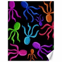 Colorful octopuses pattern Canvas 18  x 24  