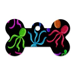 Colorful octopuses pattern Dog Tag Bone (Two Sides)