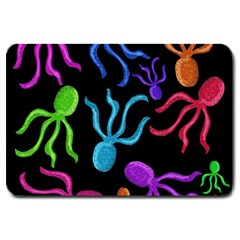 Colorful octopuses pattern Large Doormat 