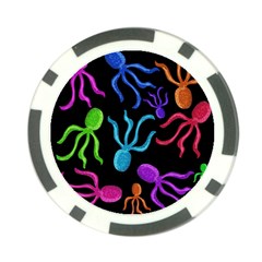 Colorful octopuses pattern Poker Chip Card Guards