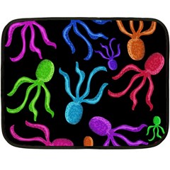 Colorful octopuses pattern Double Sided Fleece Blanket (Mini) 