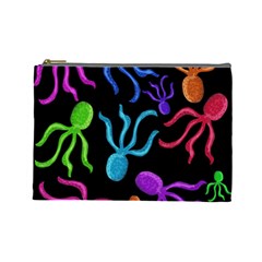 Colorful octopuses pattern Cosmetic Bag (Large) 