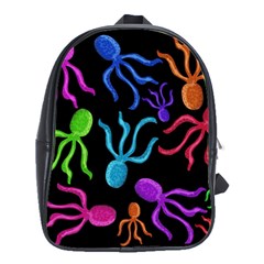 Colorful Octopuses Pattern School Bags(large)  by Valentinaart