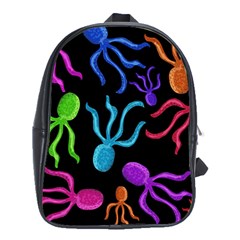 Colorful Octopuses Pattern School Bags (xl)  by Valentinaart