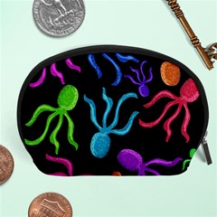 Colorful octopuses pattern Accessory Pouches (Large) 