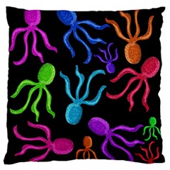 Colorful octopuses pattern Standard Flano Cushion Case (One Side)