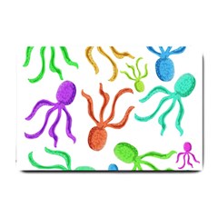 Octopuses Pattern Small Doormat  by Valentinaart