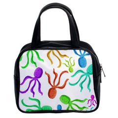 Octopuses Pattern Classic Handbags (2 Sides) by Valentinaart