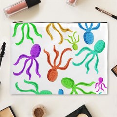 Octopuses Pattern Cosmetic Bag (xl) by Valentinaart