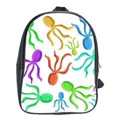 Octopuses Pattern School Bags(large)  by Valentinaart