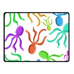 Octopuses Pattern Fleece Blanket (small) by Valentinaart