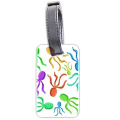 Octopuses Pattern Luggage Tags (two Sides) by Valentinaart