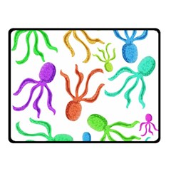 Octopuses Pattern Double Sided Fleece Blanket (small)  by Valentinaart