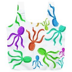 Octopuses Pattern Full Print Recycle Bags (l)  by Valentinaart