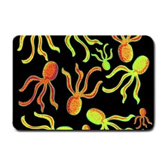 Octopuses Pattern 2 Small Doormat  by Valentinaart