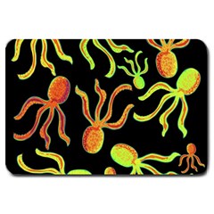 Octopuses Pattern 2 Large Doormat  by Valentinaart