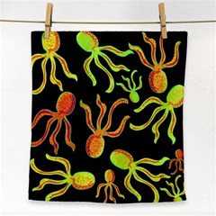 Octopuses Pattern 2 Face Towel by Valentinaart