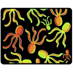 Octopuses Pattern 2 Fleece Blanket (medium)  by Valentinaart