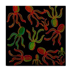 Octopuses Pattern 4 Tile Coasters by Valentinaart