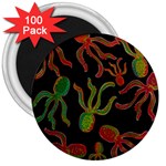 Octopuses pattern 4 3  Magnets (100 pack) Front