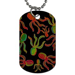 Octopuses Pattern 4 Dog Tag (two Sides) by Valentinaart