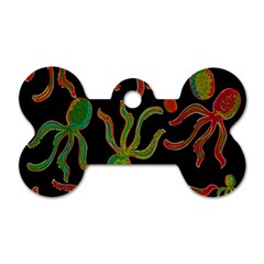 Octopuses Pattern 4 Dog Tag Bone (one Side) by Valentinaart