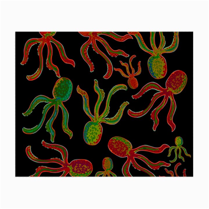 Octopuses pattern 4 Small Glasses Cloth (2-Side)