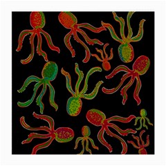 Octopuses Pattern 4 Medium Glasses Cloth (2-side) by Valentinaart