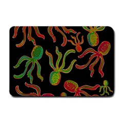 Octopuses Pattern 4 Small Doormat  by Valentinaart