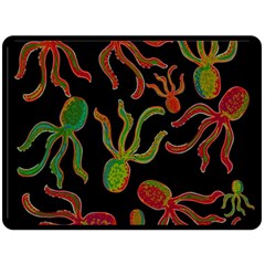 Octopuses Pattern 4 Fleece Blanket (large)  by Valentinaart