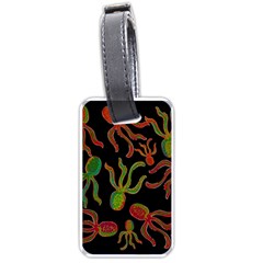 Octopuses Pattern 4 Luggage Tags (one Side)  by Valentinaart