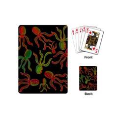 Octopuses Pattern 4 Playing Cards (mini)  by Valentinaart