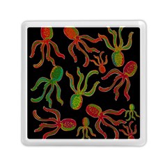 Octopuses Pattern 4 Memory Card Reader (square)  by Valentinaart