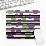 Purple and green elegant pattern Large Mousepads Front